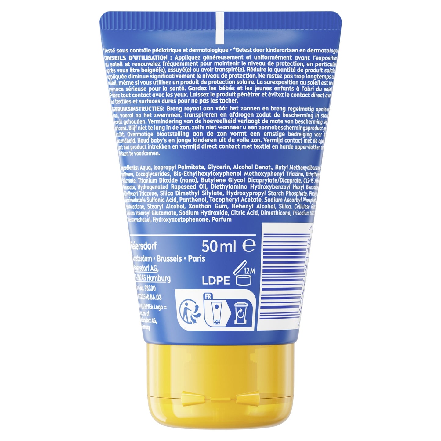 NIVEA SUN Sonnenschutz Milchcreme LSF 50+ spendet Feuchtigkeit