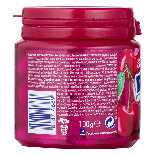 Pure Fresh Cherry Chewing Gum Without Sugar MENTOS