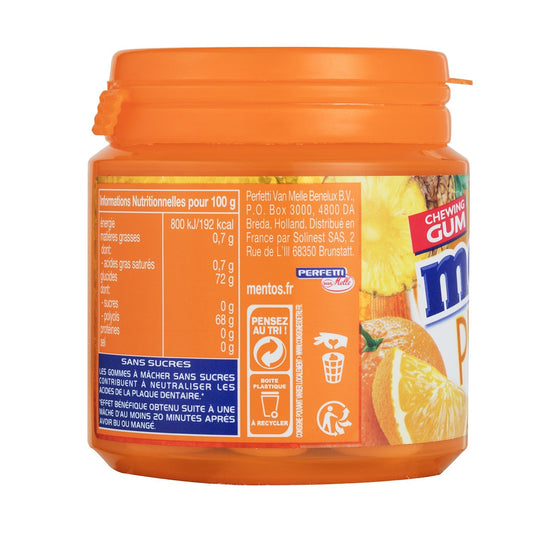 Pure Fresh Tropical Chewing Gum Without Sugar MENTOS