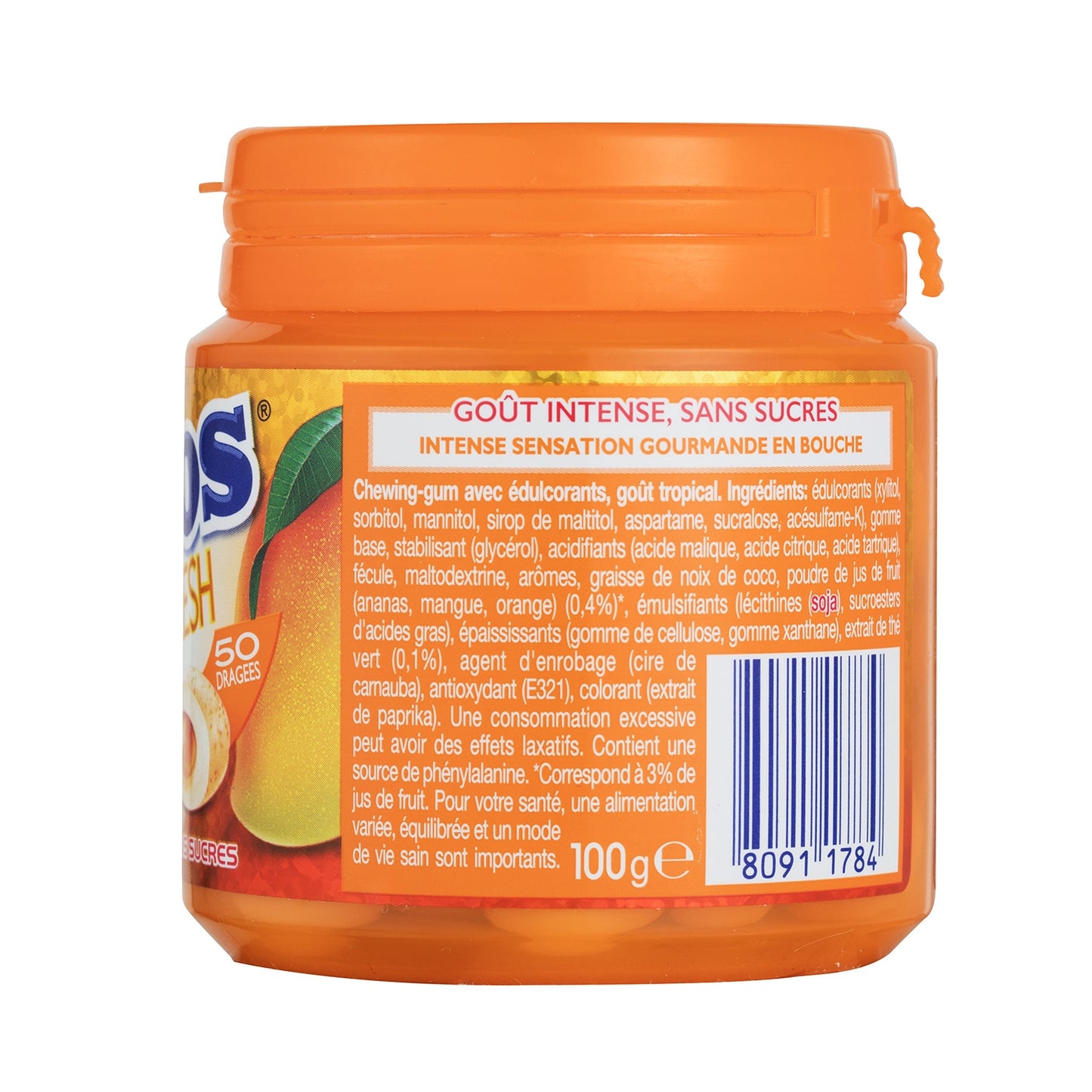 Pure Fresh Tropical Kaugummi ohne Zucker MENTOS