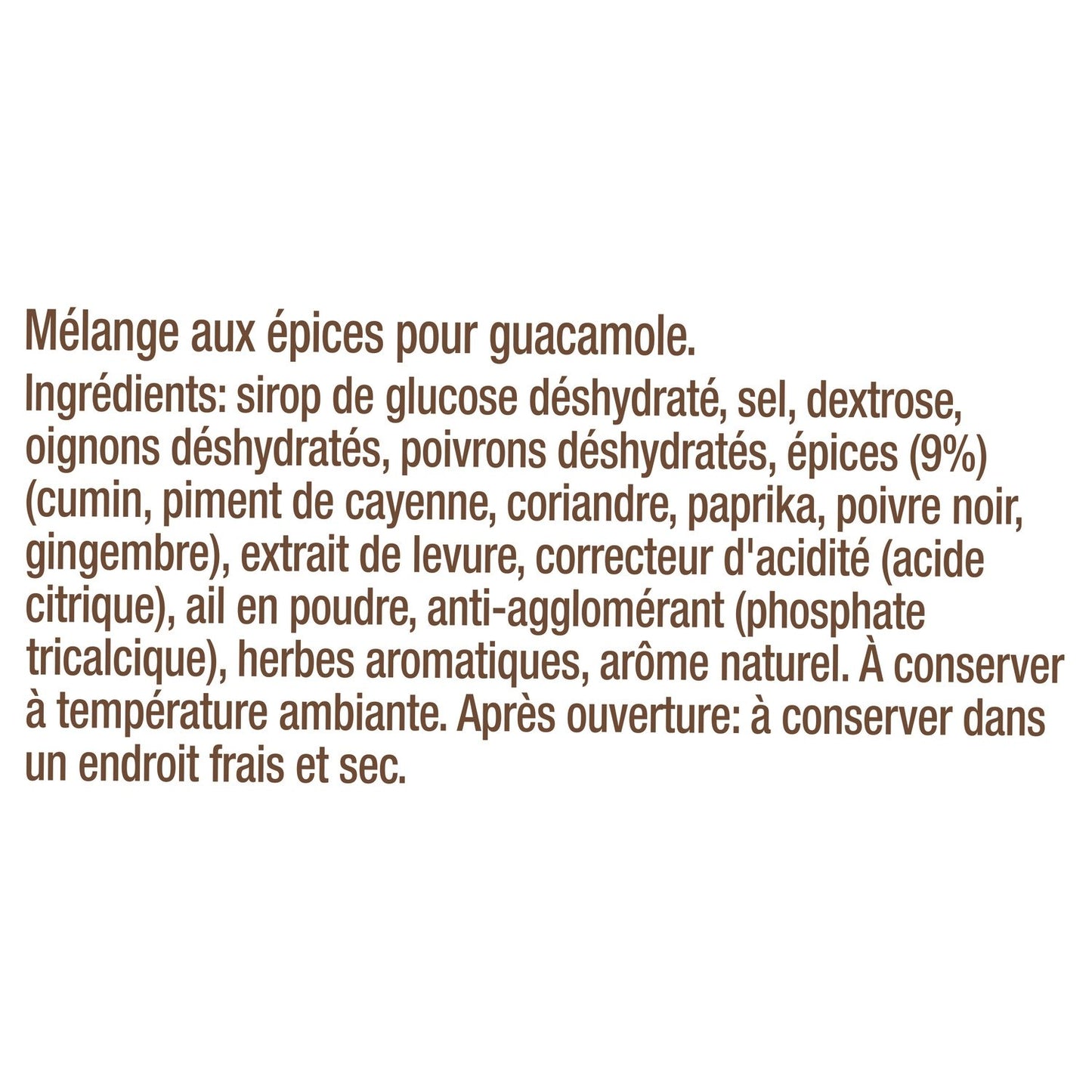 Epices Guacamole Doux OLD EL PASO