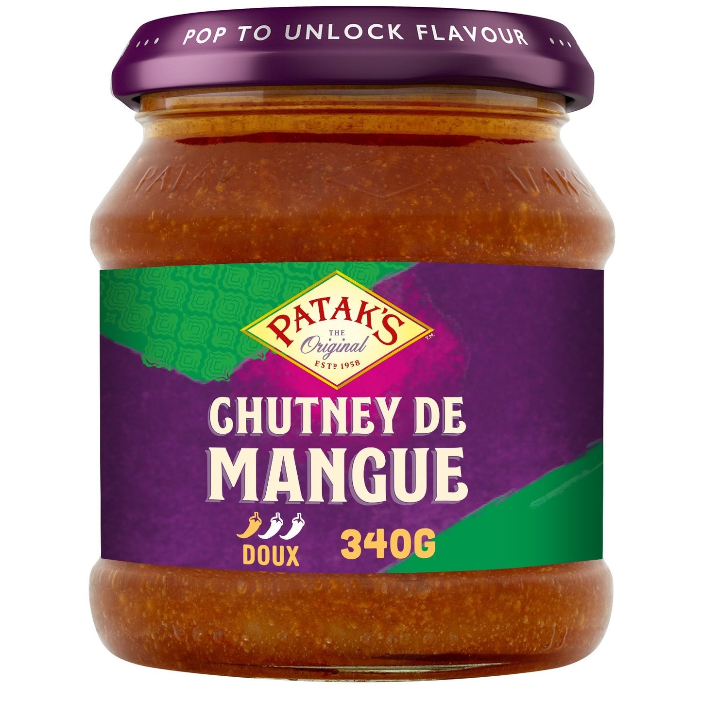 Chutney de Mangue PATAK'S le pot de 340g