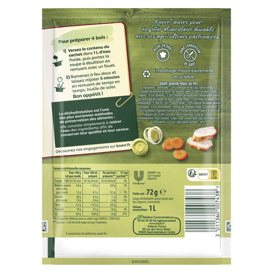 Soupe Déshydratée Poule au Pot aux Petits Légumes KNORR