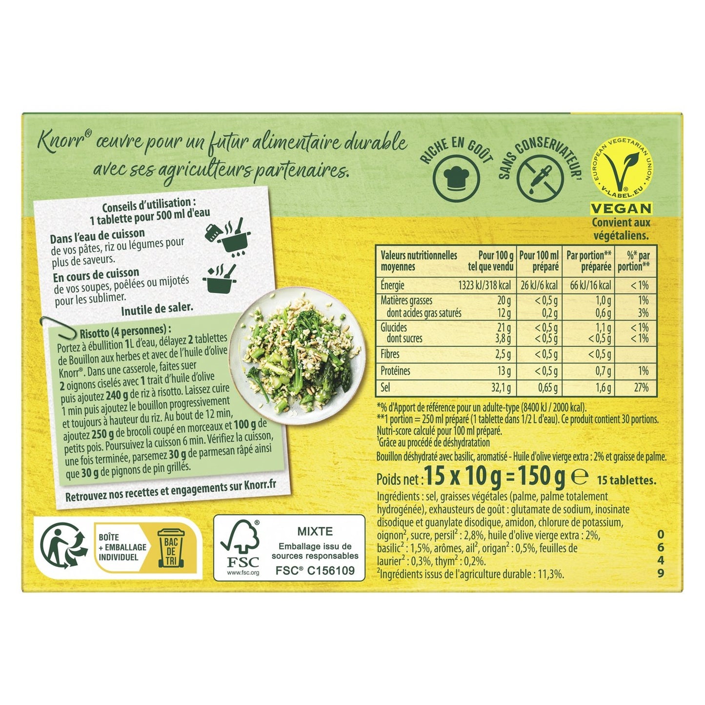Bouillon Cube Herbes et Huile d'Olive Puget KNORR