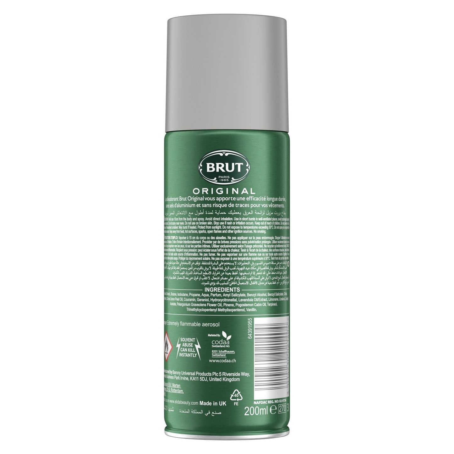 BRUT Original Herren Spray Deodorant