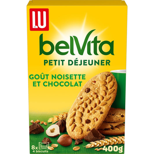 Biscuits Petit Déjeuner Goût Noisette et Chocolat Original Belvita LU