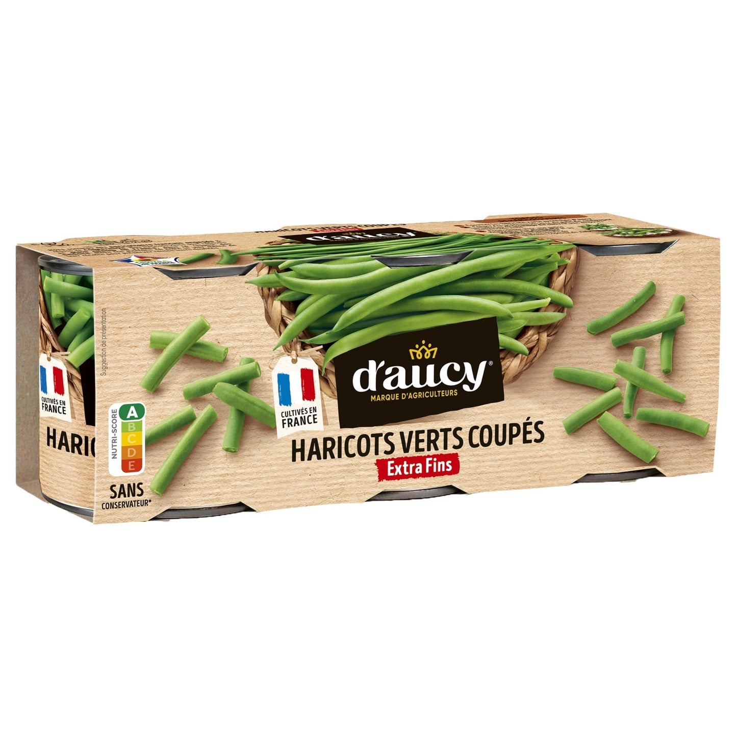 Haricots verts extra fins coupés D'AUCY