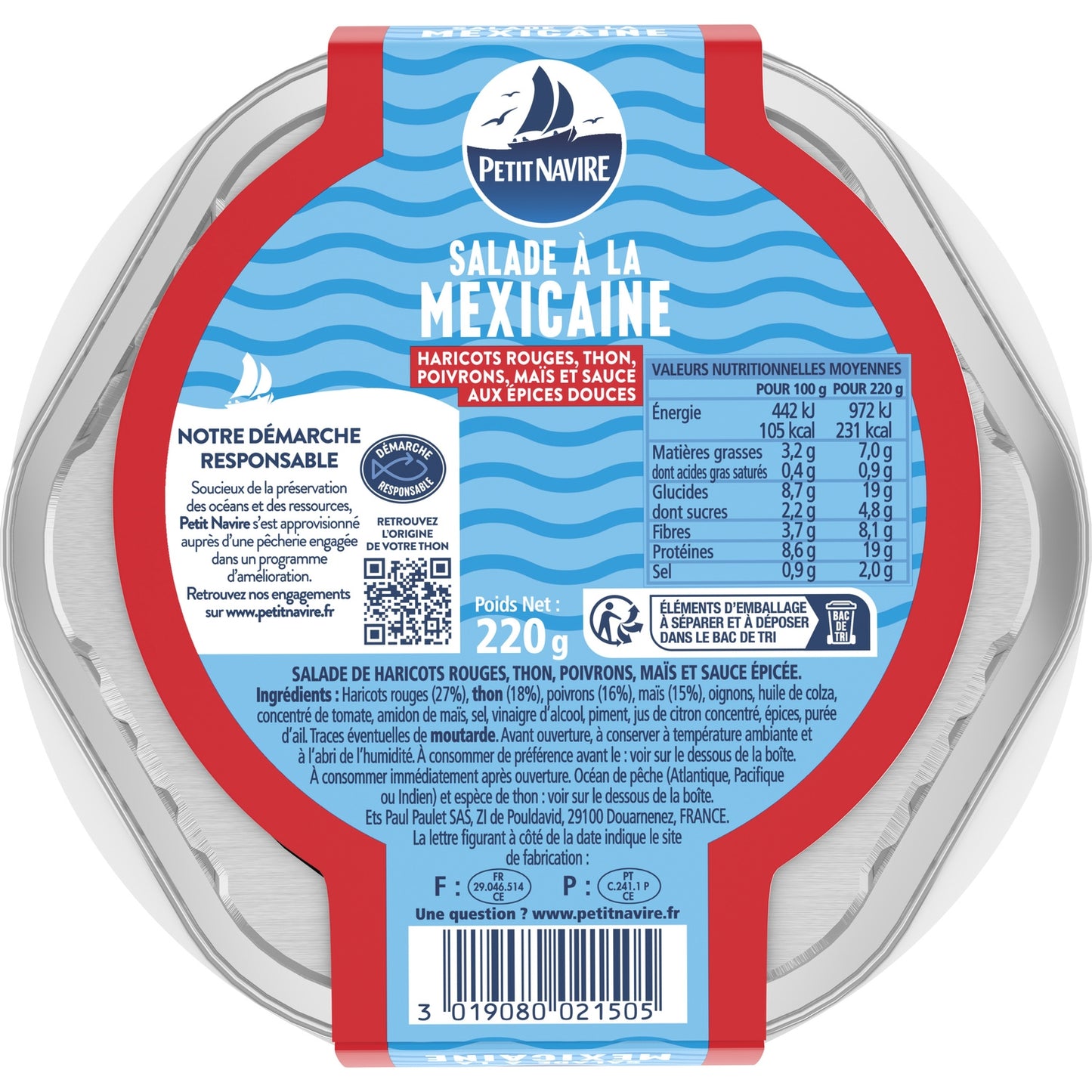 Tuna Salad with Red Beans and Corn SMALL SHIP