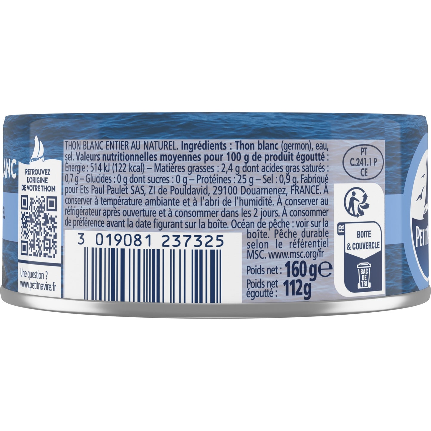 Naturally Grown White Tuna Sustainable Fishing MSC SMALL SHIP