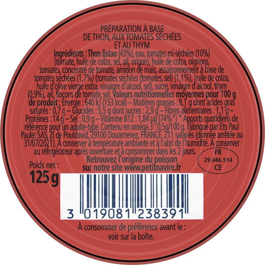 Tuna, Tomato and Thyme Spreads SMALL SHIP