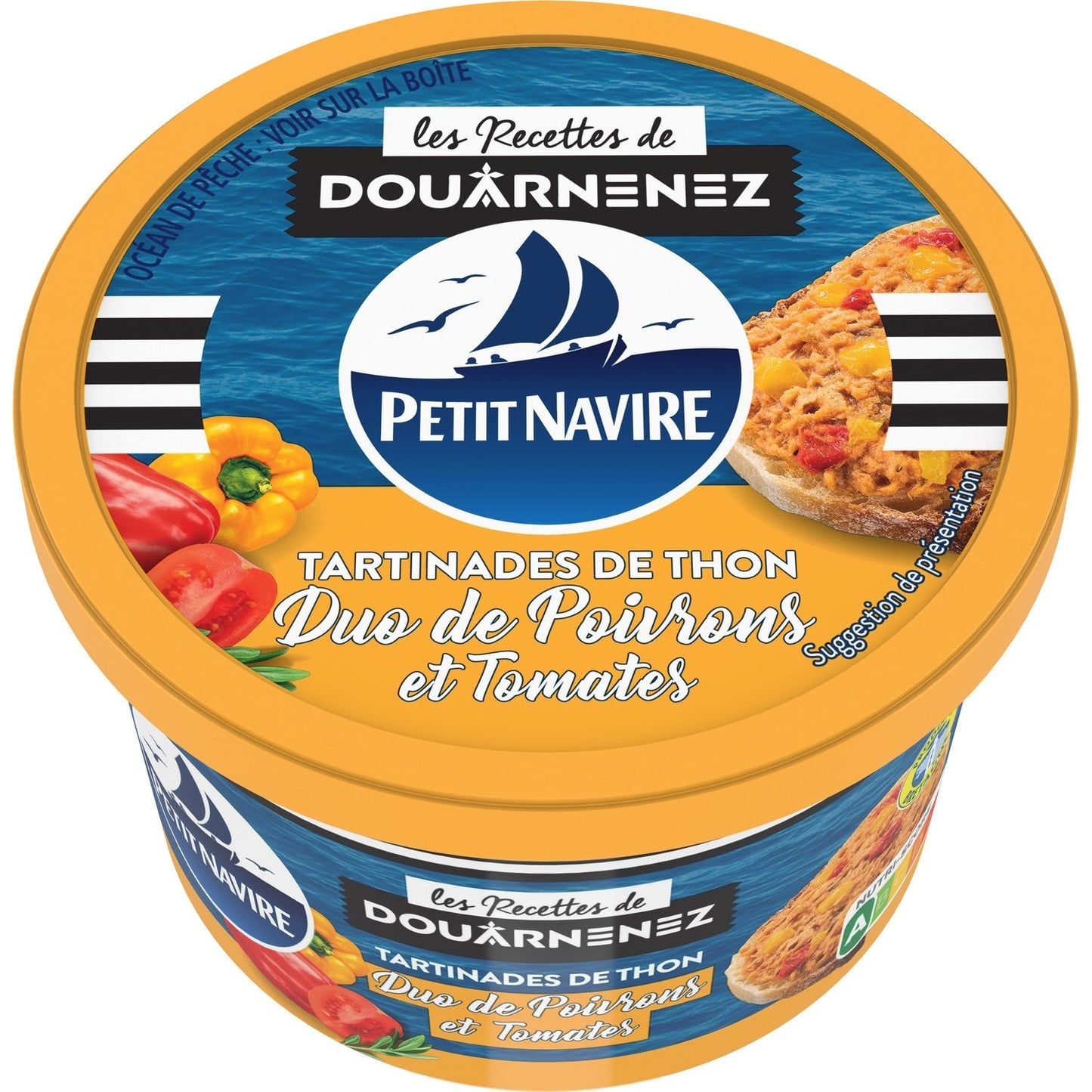 Tartinades de Thon Poivrons & Tomates PETIT NAVIRE le pot de 125g