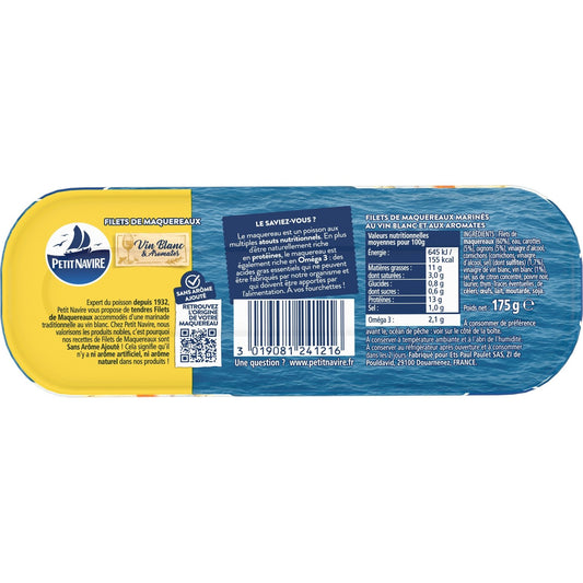 Mackerel Fillet White Wine Aromatics SMALL VESSEL