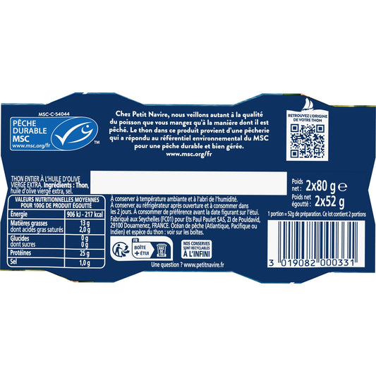 Thunfisch in nativem Olivenöl extra MSC SMALL SHIP