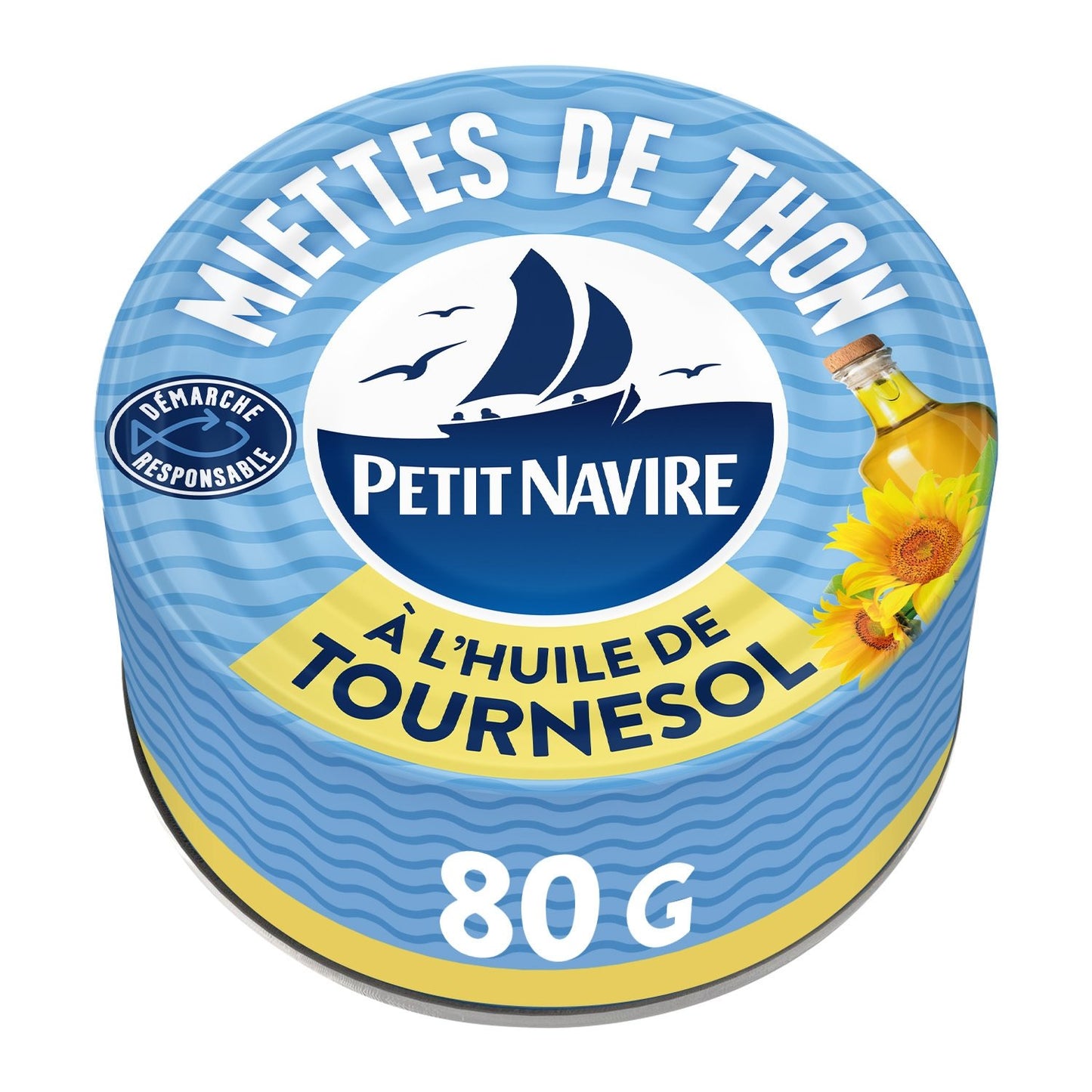 Miettes de Thon à l'Huile de Tournesol PETIT NAVIRE la boite de 80g