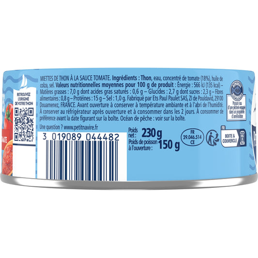 Thunfischkrümel in Tomatensauce PETIT NAVIRE