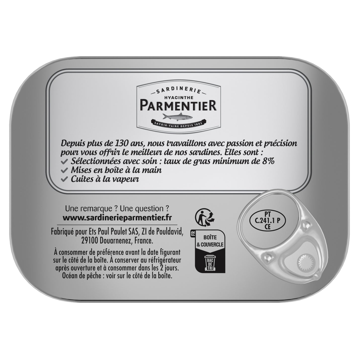 Sardines in Organic Extra Virgin Olive Oil PARMENTIER