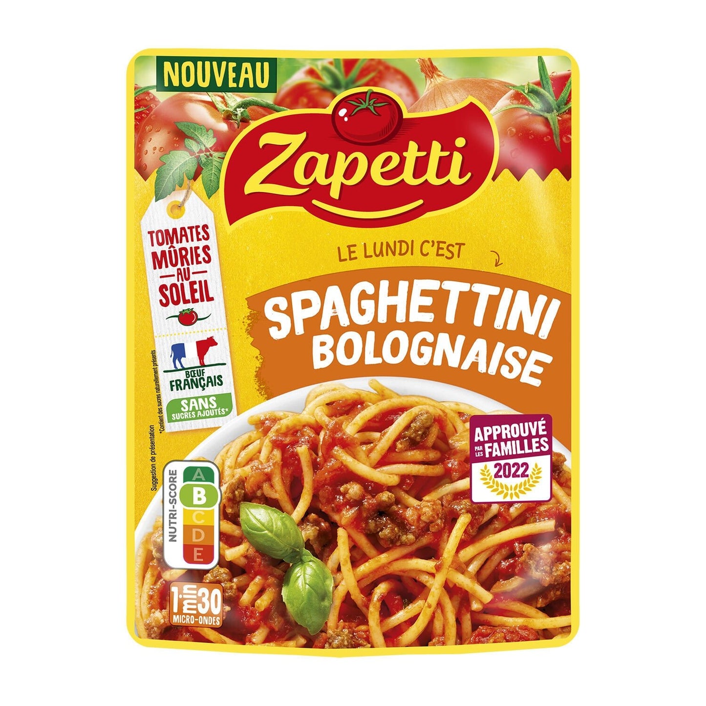 Plat Individuel Spaghettini Bolognaise ZAPETTI le sachet de 300g