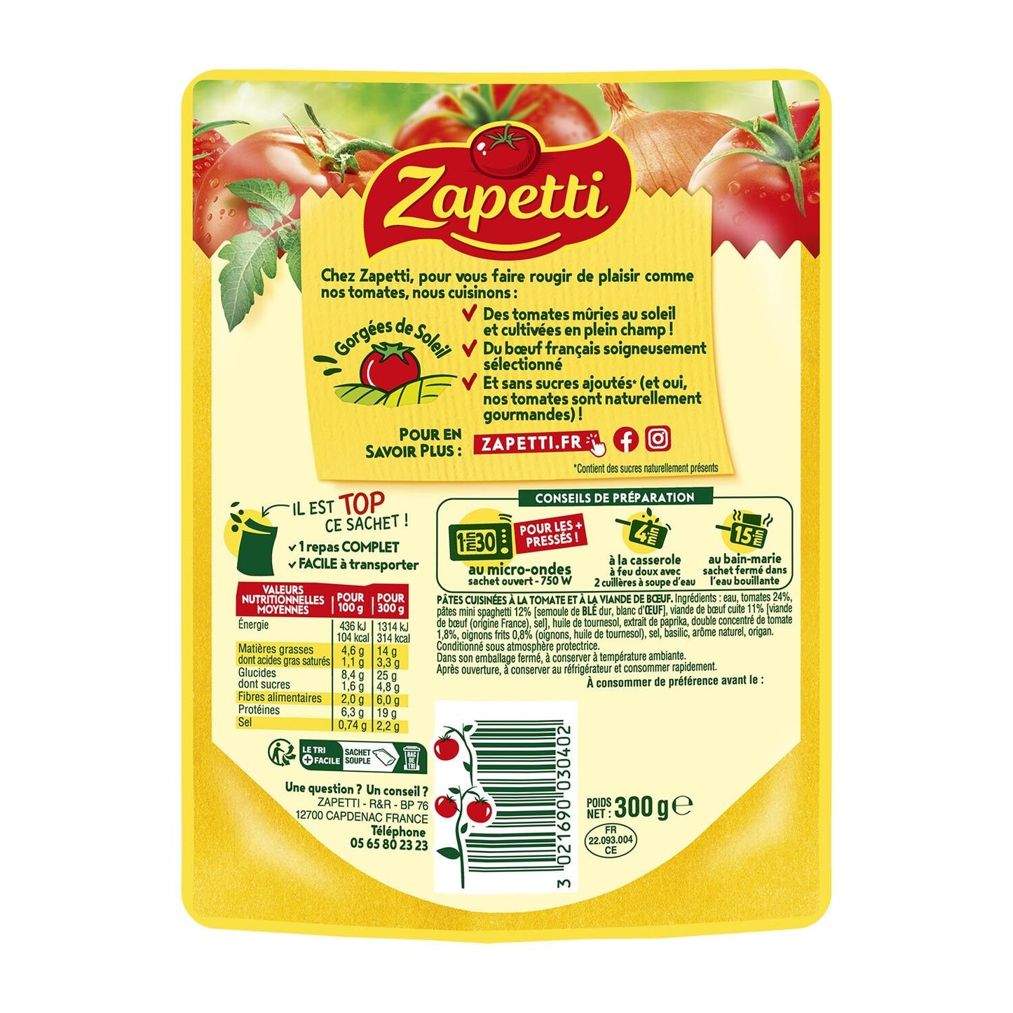 Einzelgericht Spaghettini Bolognese ZAPETTI