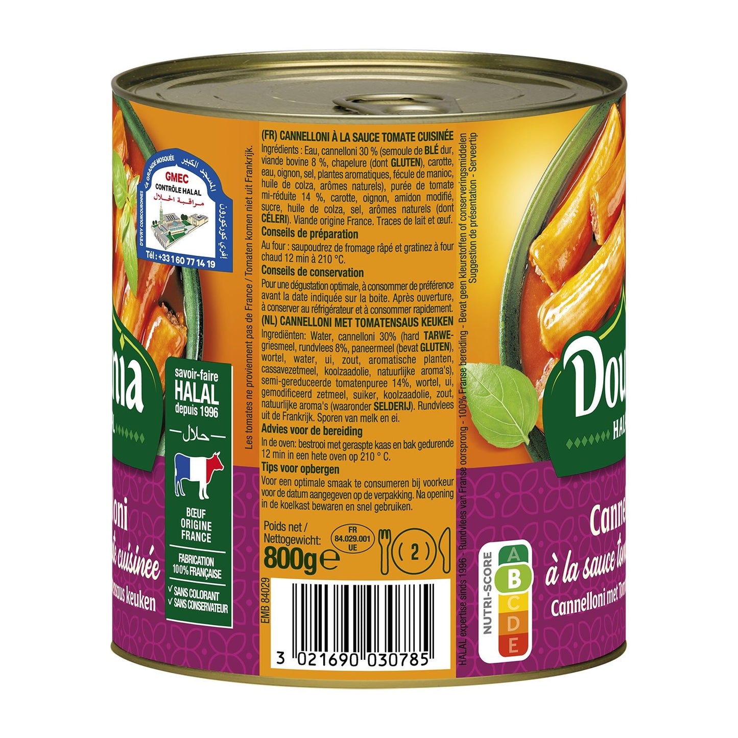 Fertiggericht Cannelloni mit Tomatensauce HALAL DOUNIA