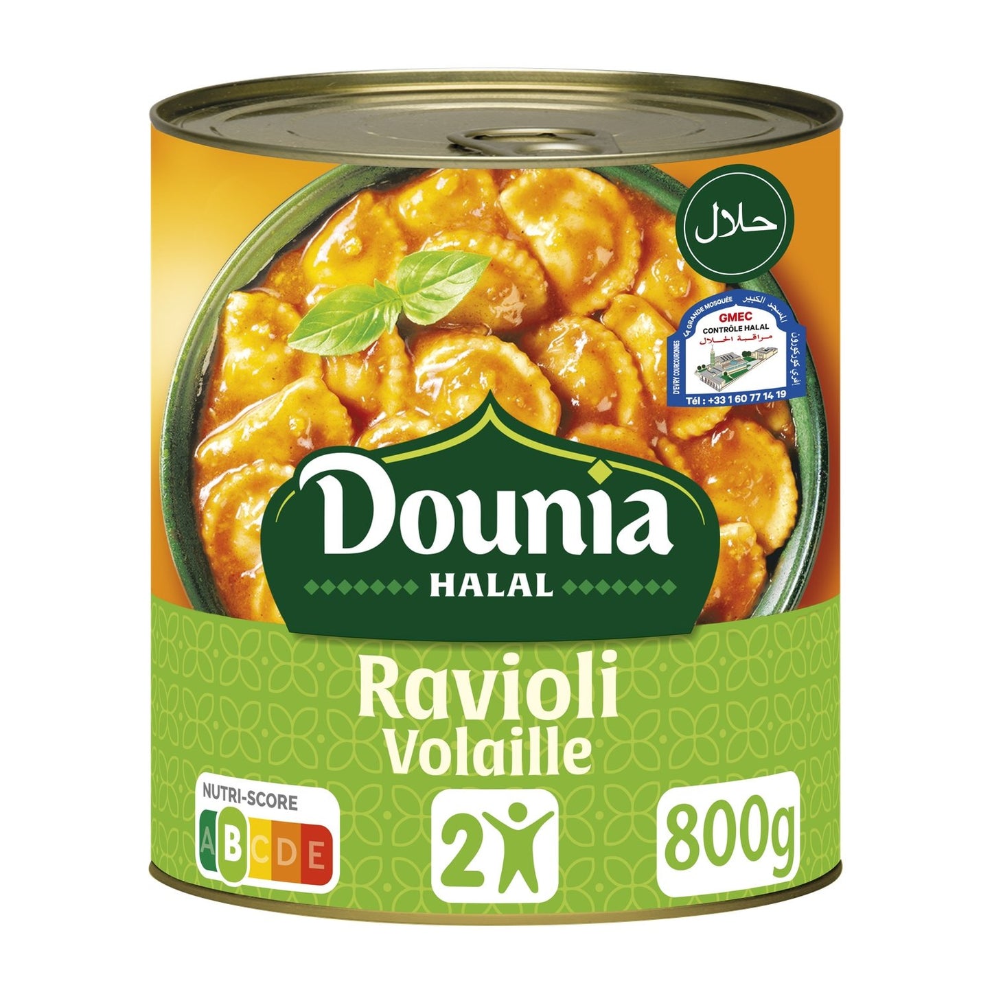 Ravioli Volaille DOUNIA HALAL la boite de 800g
