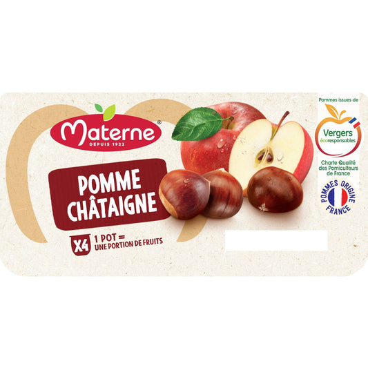 Compotes Pomme Chataîgne MATERNE