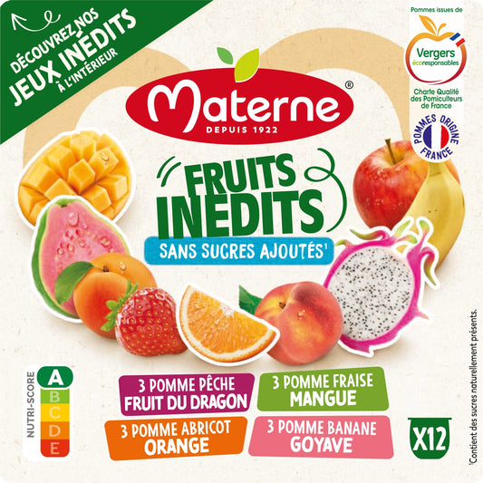 Compotes Fruits Inédits Multi Variétés MATERNE