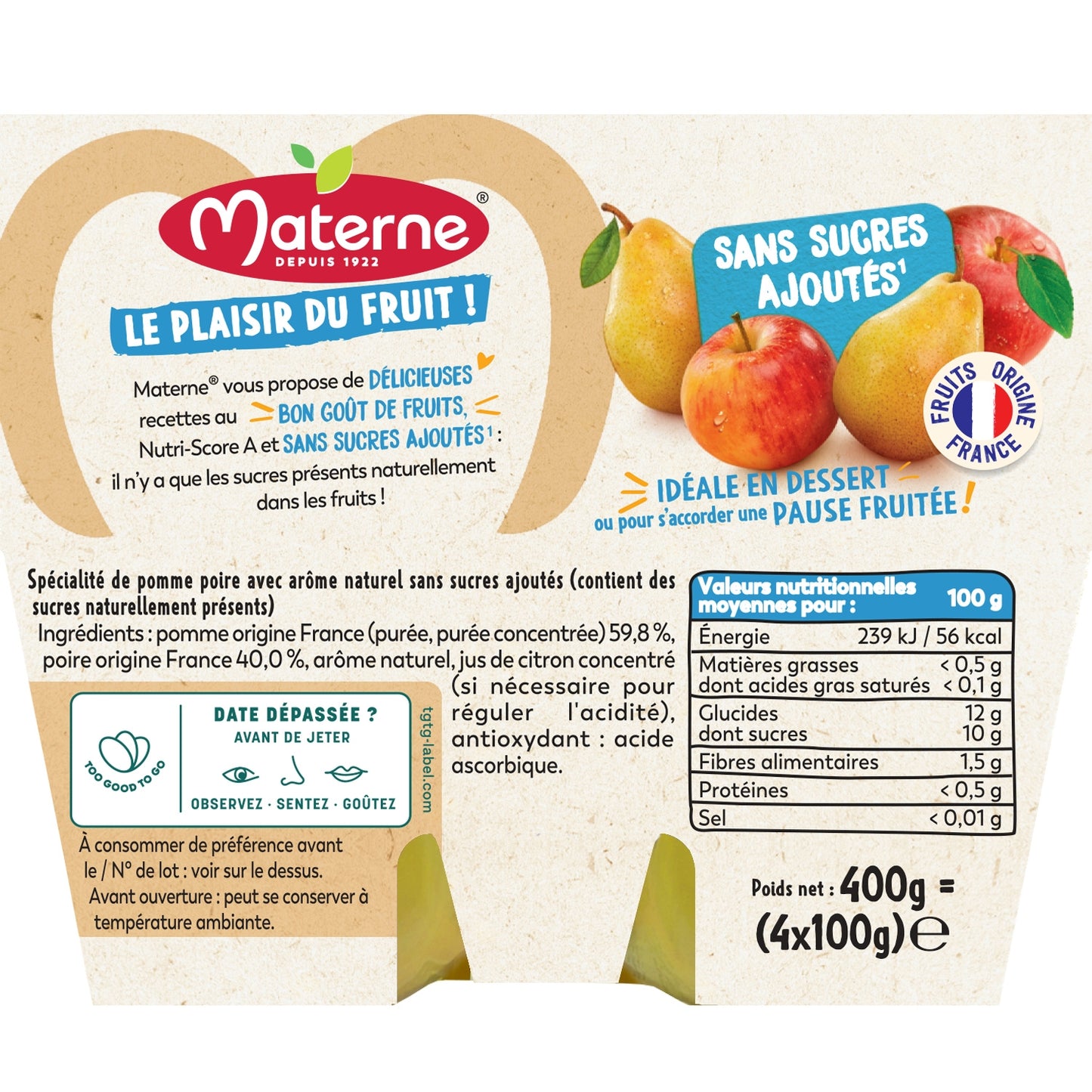 MATERNE Apfel-Birnen-Kompott ohne Zuckerzusatz