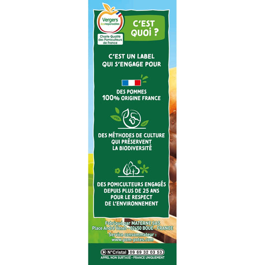 Compotes Fruits de Nos Régions Pomme Châtaigne d'Ardèche Sans Sucres Ajoutés POM'POTES