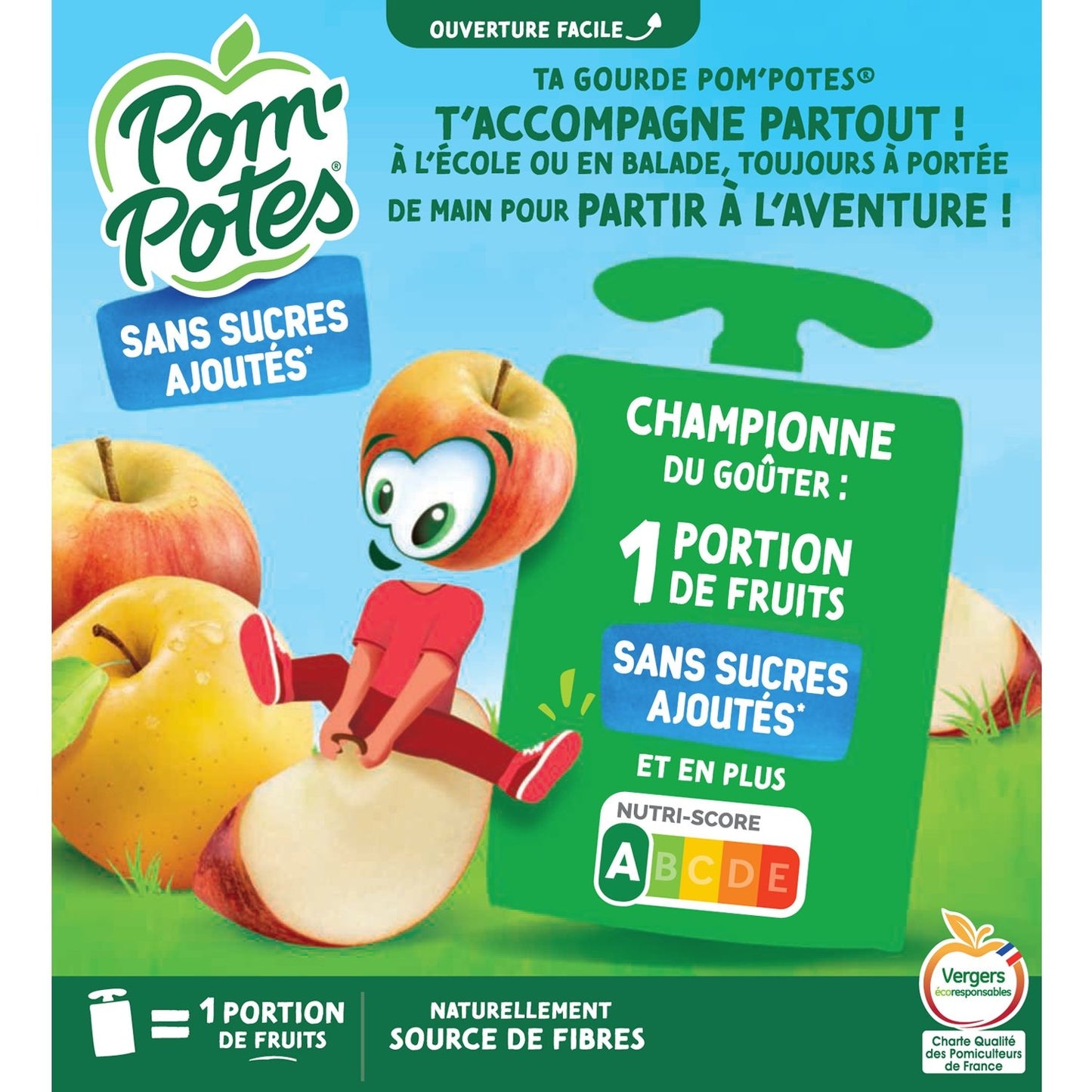 Compotes Pomme Nature Sans Sucres Ajoutés POM'POTES