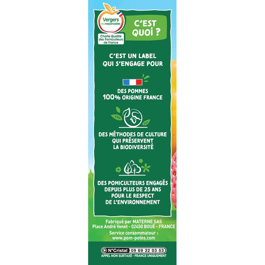 Compote de Pomme Fraise Sans Sucre Ajouté POM'POTES