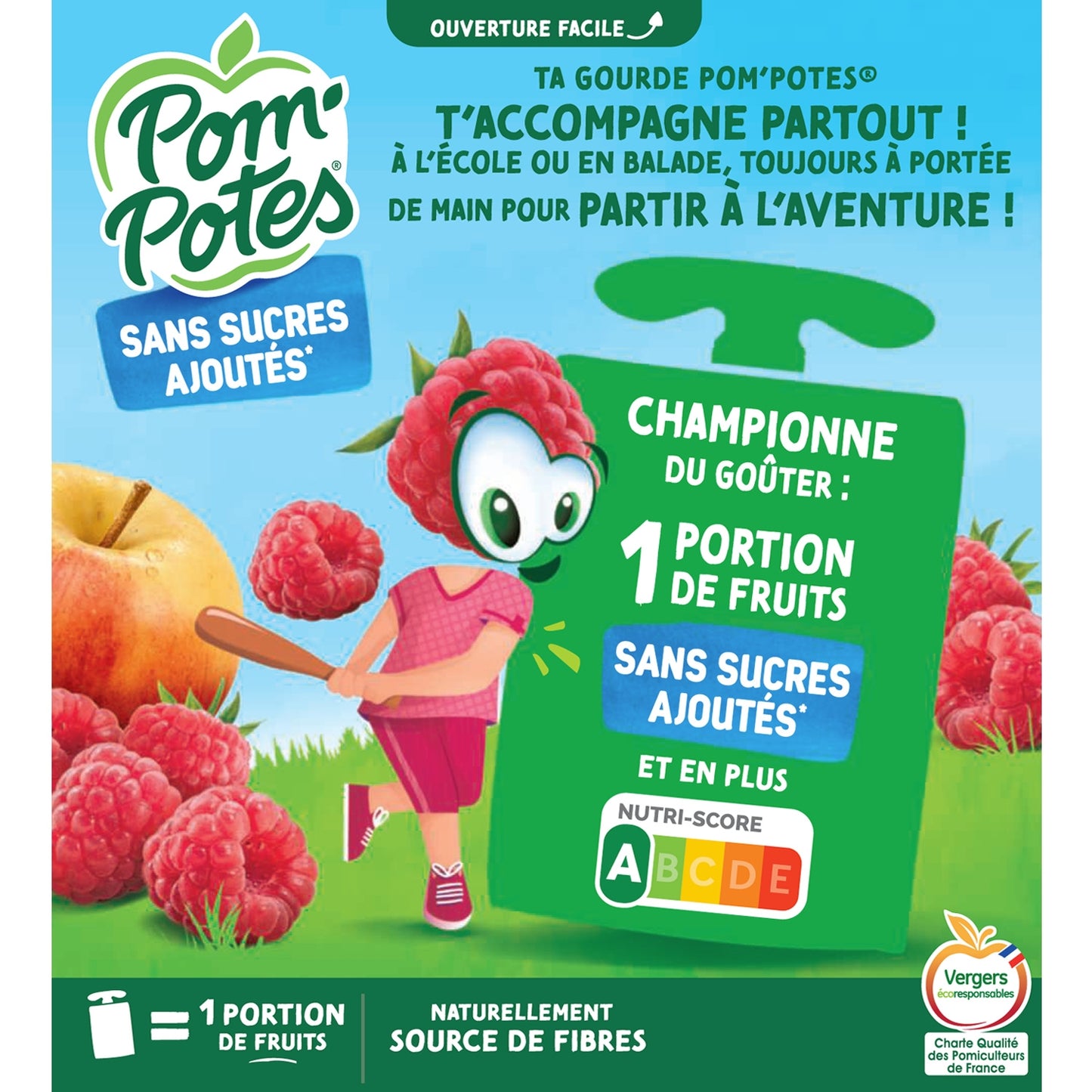 Apple Raspberry Compotes No Added Sugar POM'POTES