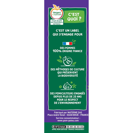 Compotes Battle2fruits Pomme Framboise Mûre, Passion Sans Sucres Ajoutés POM'POTES