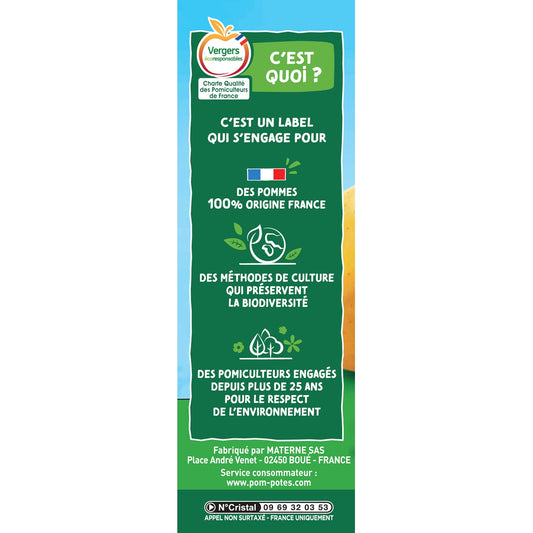 Compotes les P'tits Explorateurs Chez les Samourais Pomme Pêche Fruit du Dragon Sans Sucres Ajoutés POM'POTES