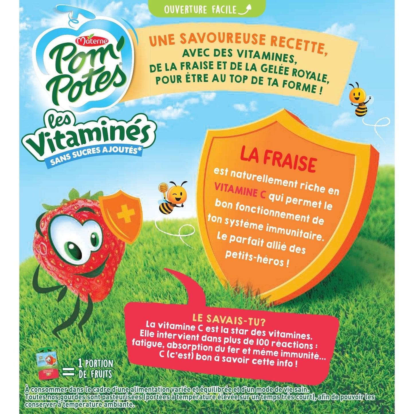 Apple Strawberry Compotes with Royal Jelly POM'POTES
