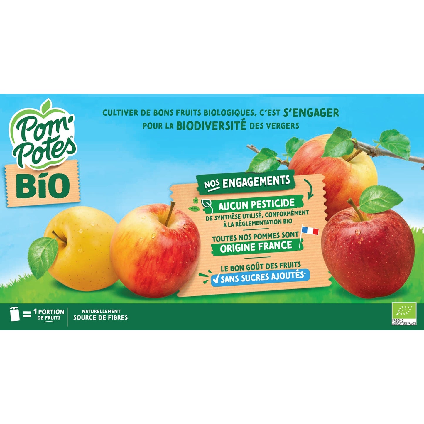 POM'POTES Organic Plain Apple Compote
