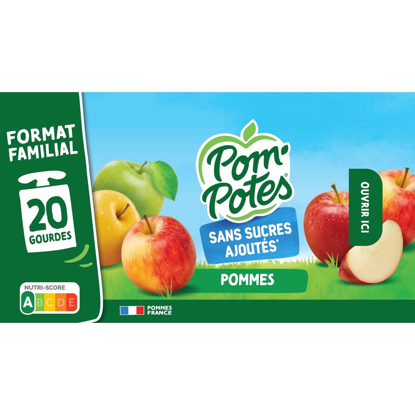 POM'POTES Natur-Apfelkompott ohne Zuckerzusatz