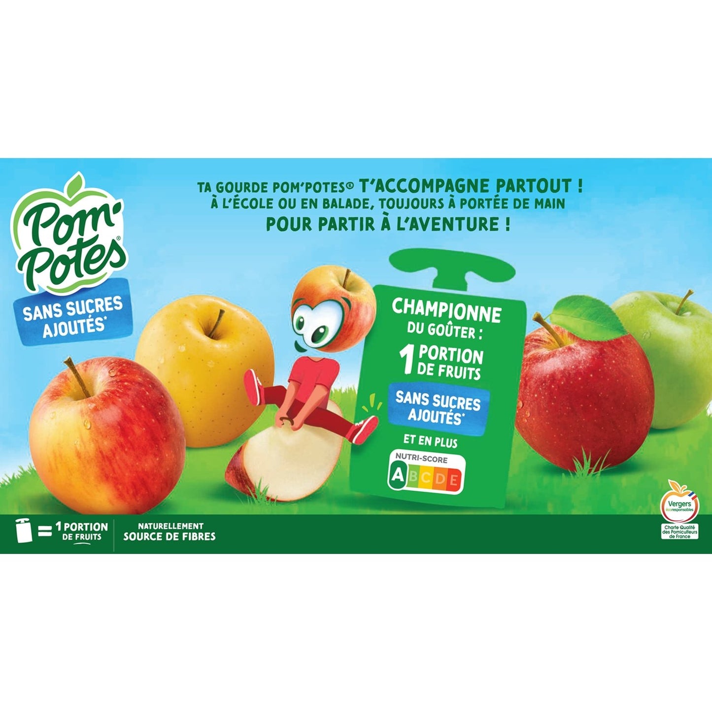POM'POTES Natur-Apfelkompott ohne Zuckerzusatz