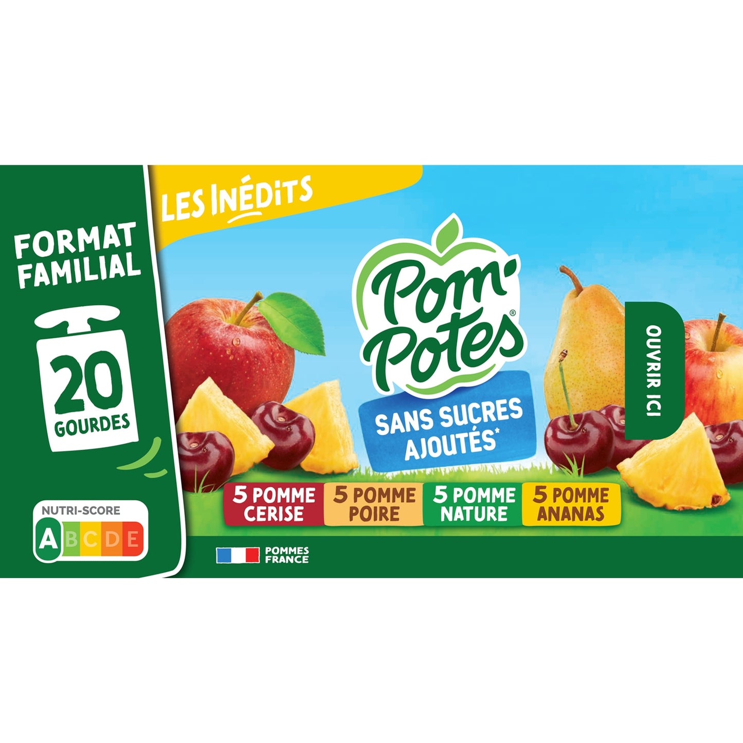 4 Flavors Compote with No Added Sugars POM'POTES