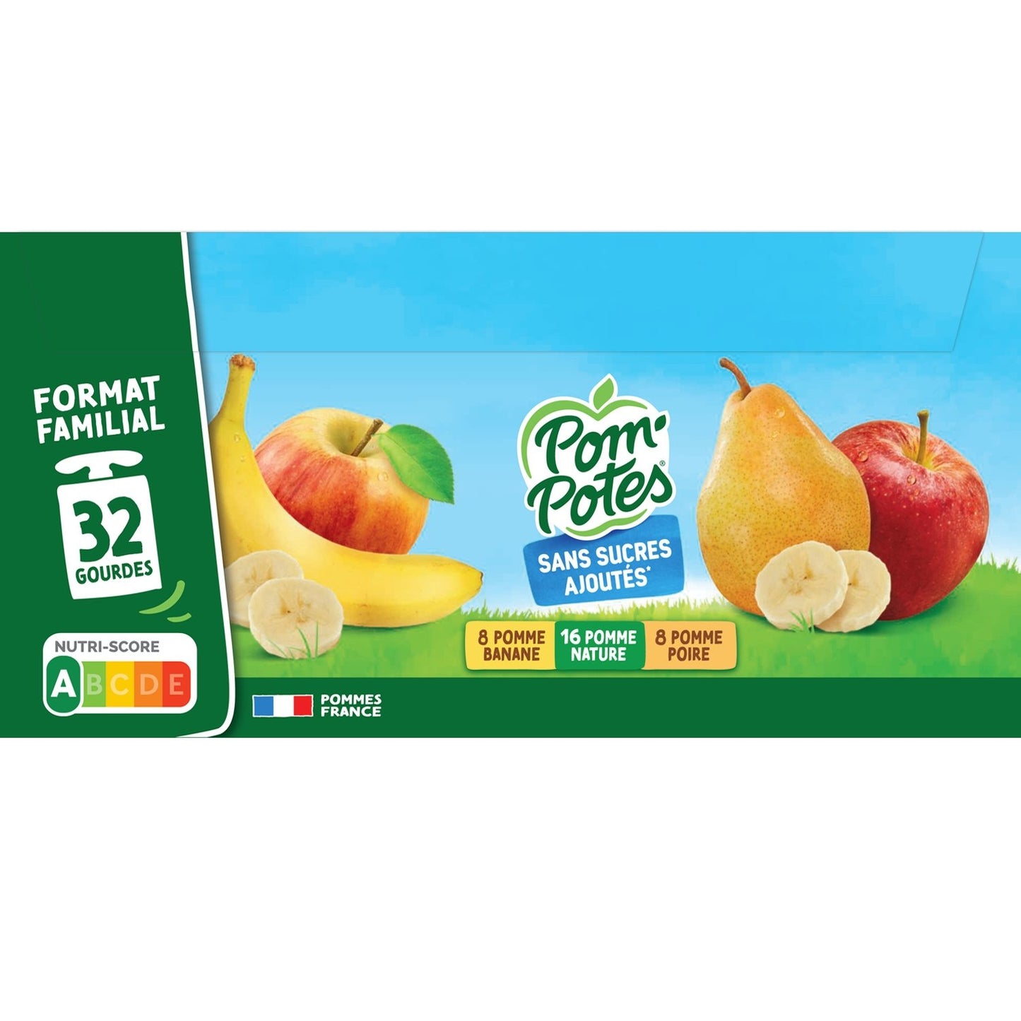 Apple, Apple Pear, Apple Banana Compotes POM'POTES