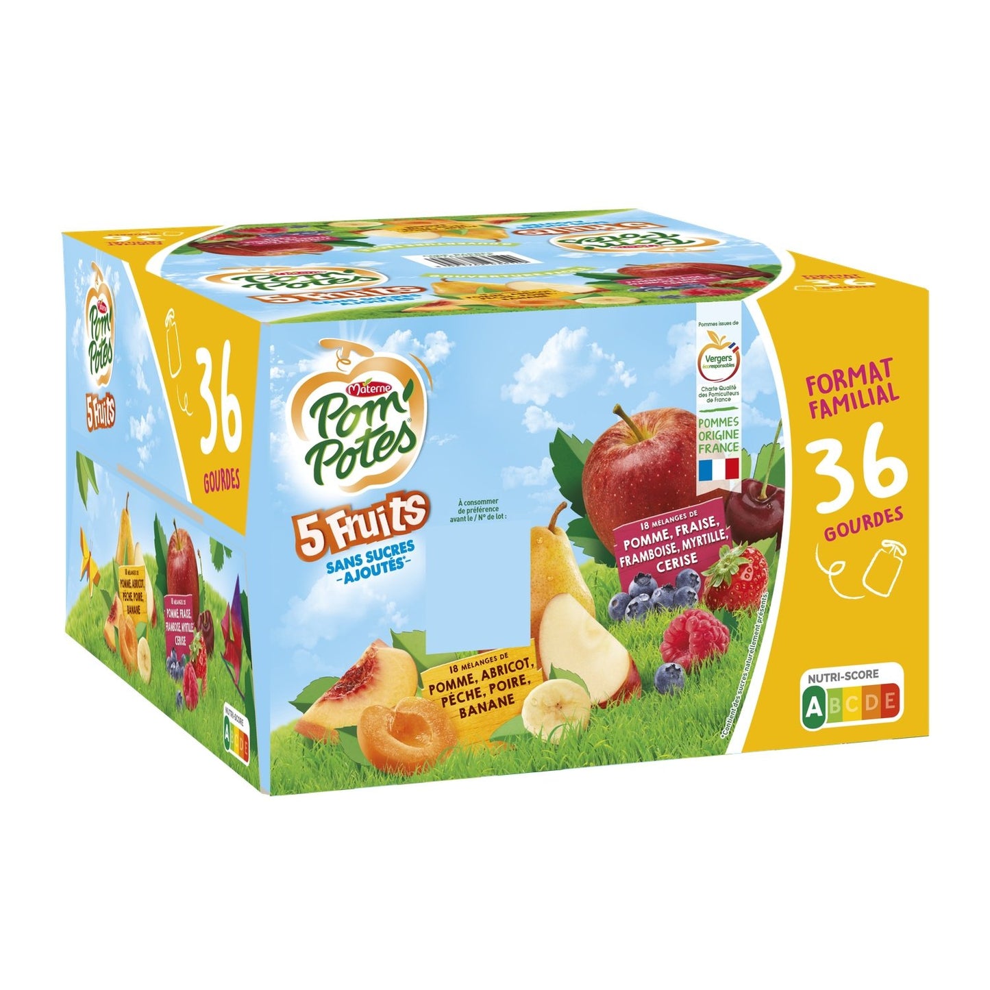 SSA POM'POTES Yellow Fruit & Red Fruit Compote