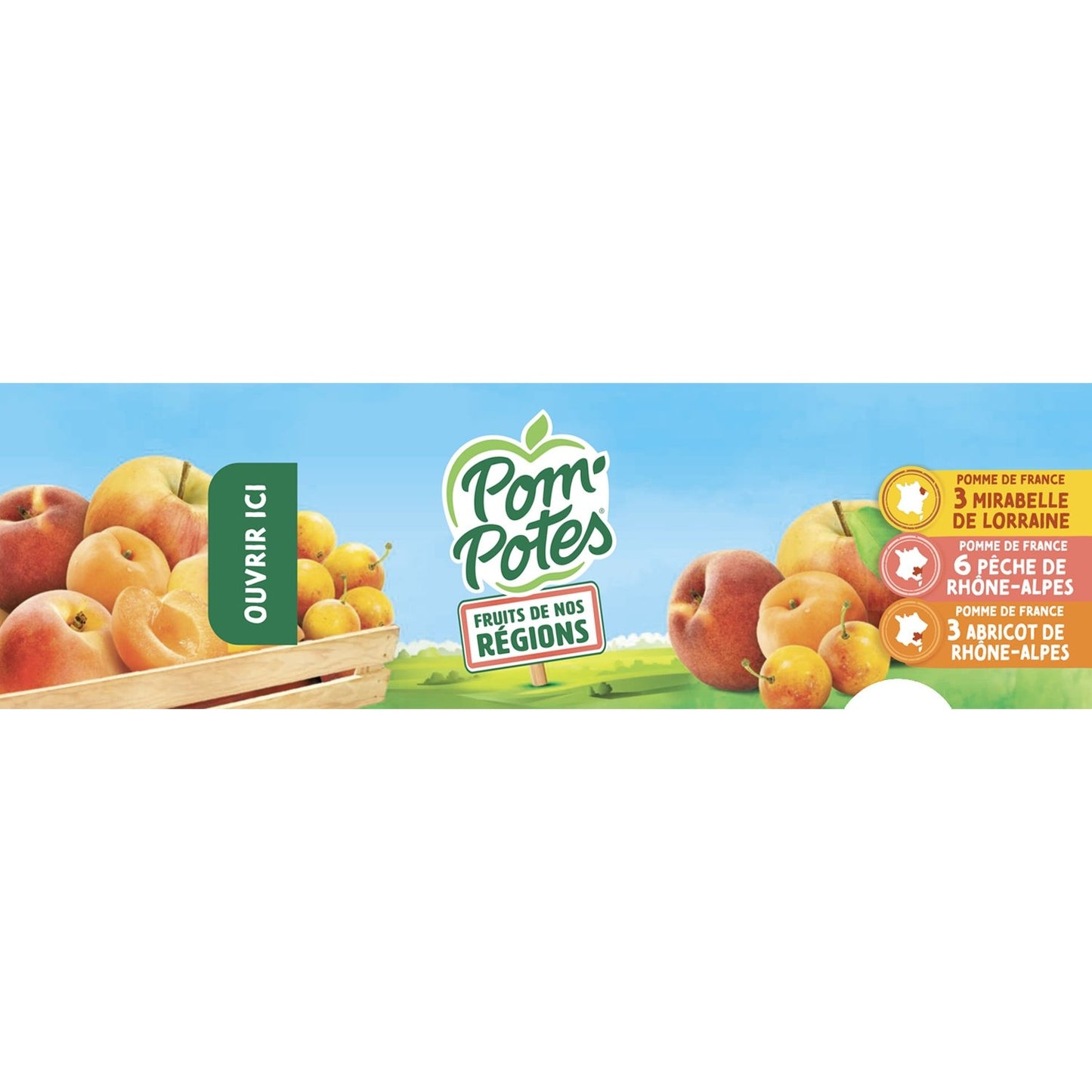 Kompotte Früchte aus unseren Regionen Apfel Pfirsich, Mirabelle Pflaume, Aprikose Ohne Zuckerzusatz POM'POTES