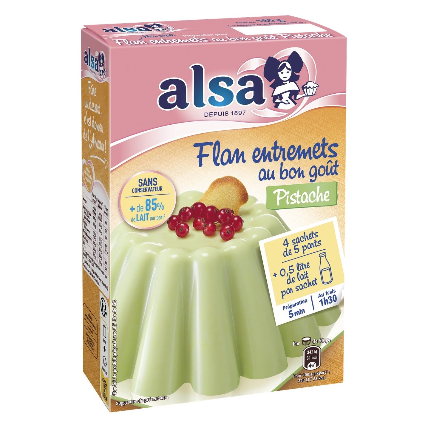 ALSA Pistachio Entremets Flan Preparation