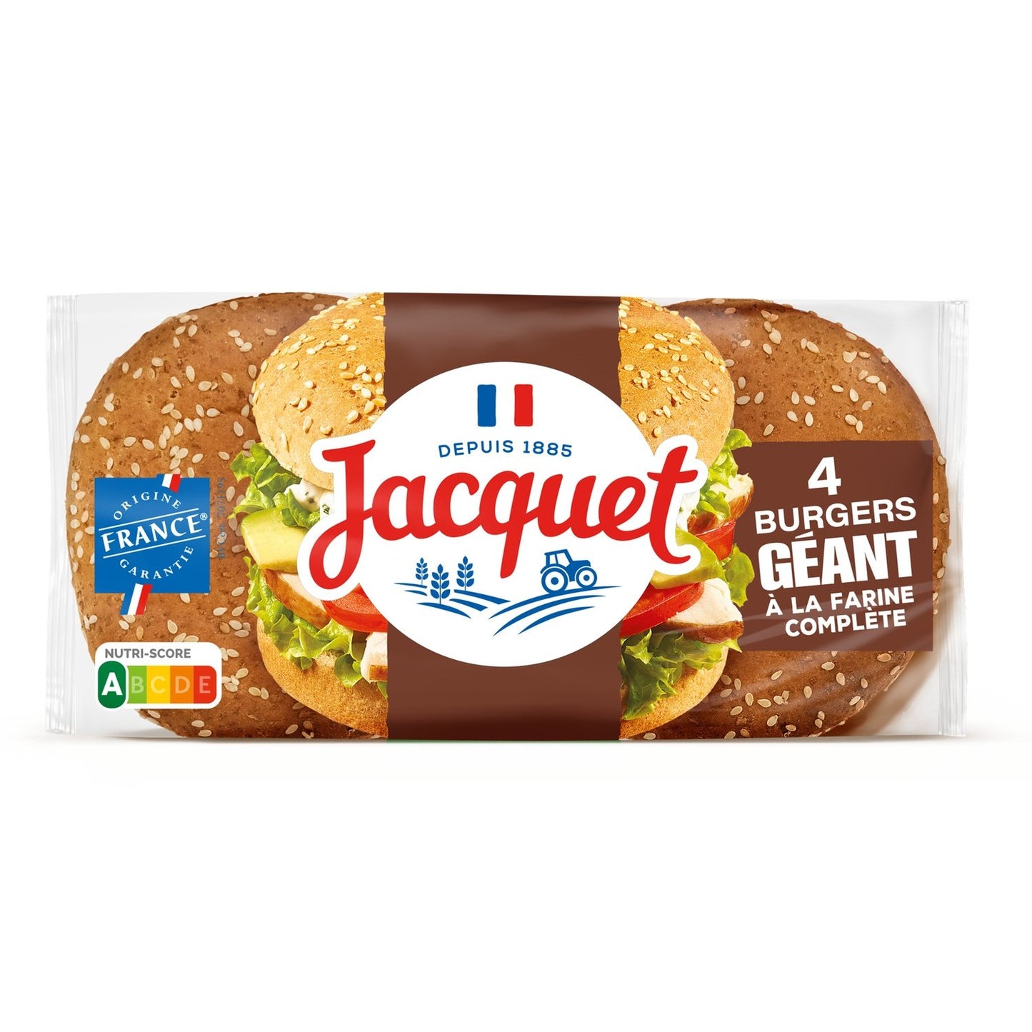 Burger Géant Complet JACQUET le paquet de 4 burgers
