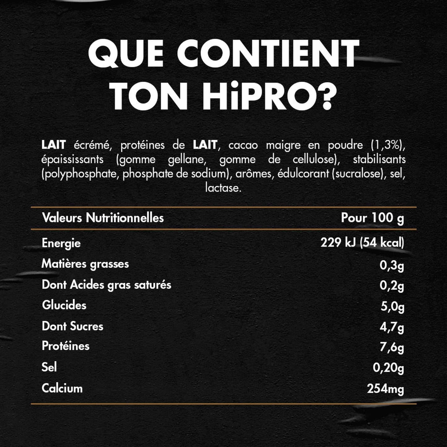 Yaourt à boire chocolat protéiné 0% MG HIPRO