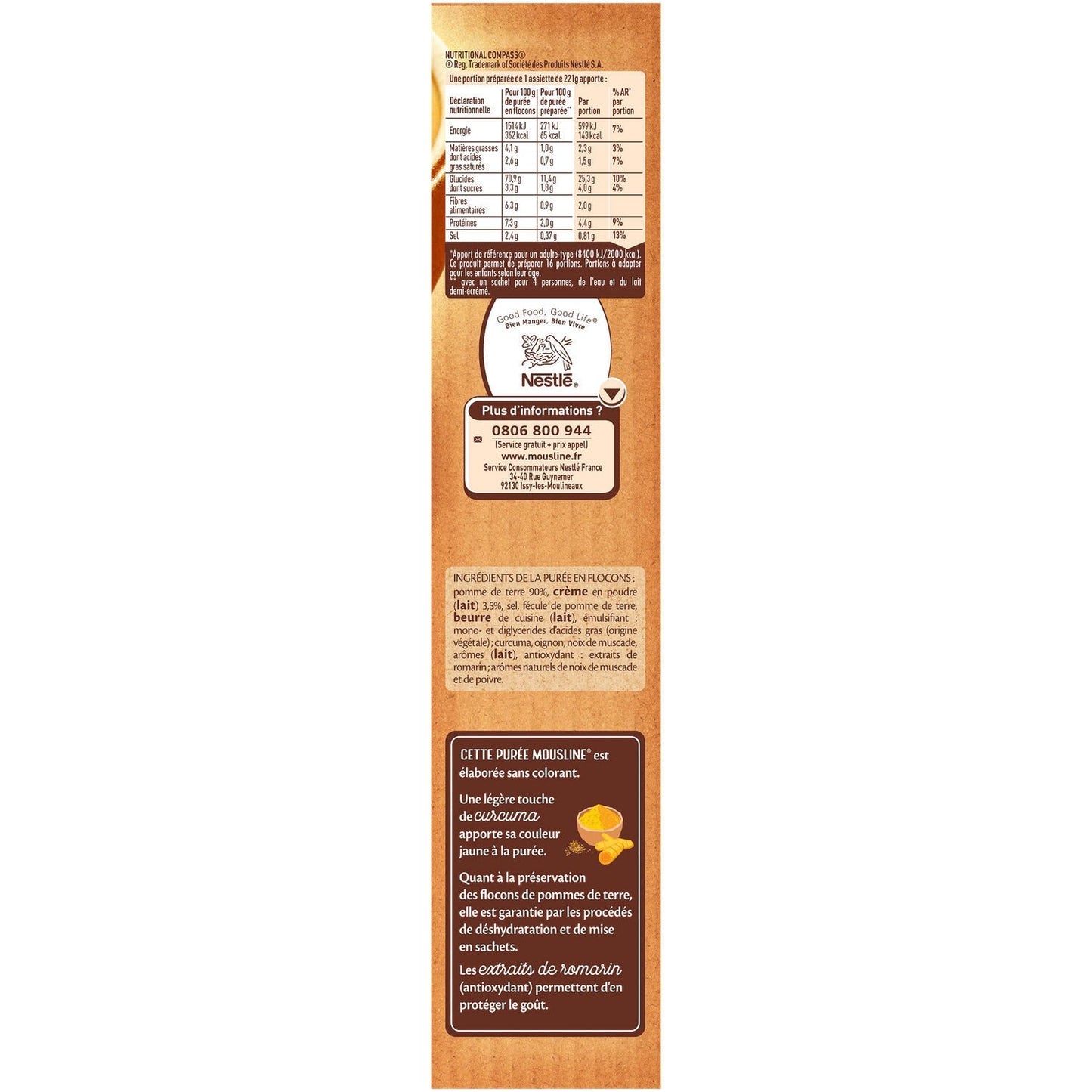 MOUSLINE Cream & Nutmeg Flake Purée