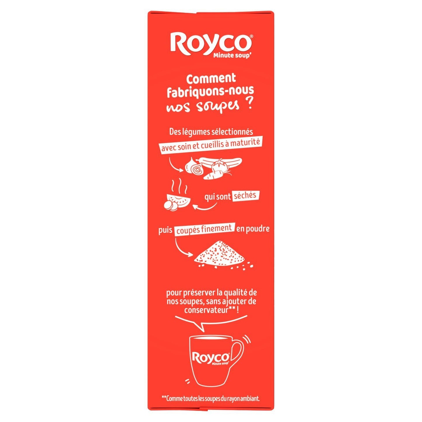 Soupe Déshydraté Asperges et Croûtons ROYCO les 4 sachets de 20 cl