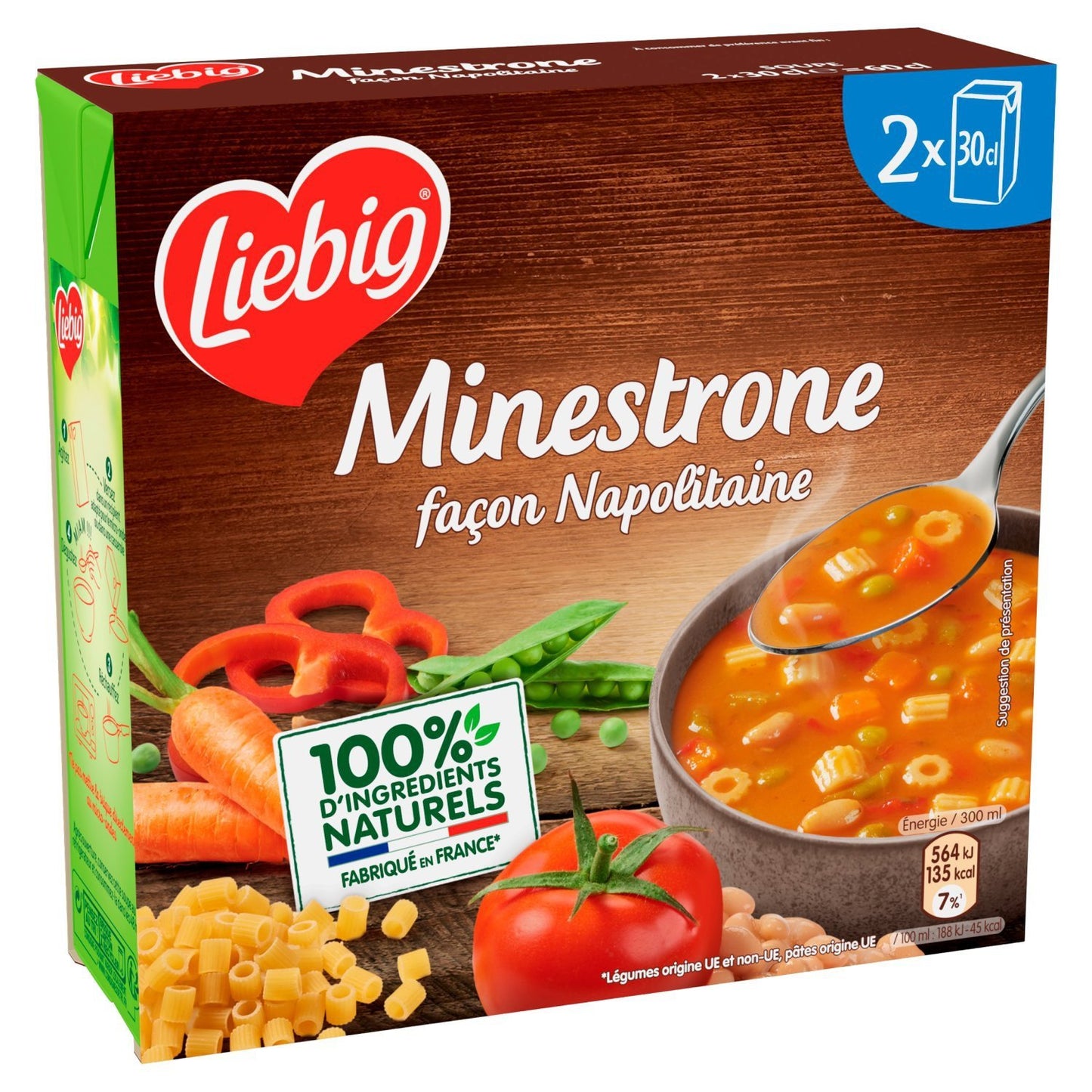 Soupe Façon Napolitaine LIEBIG les 2 bouteilles de 30cL