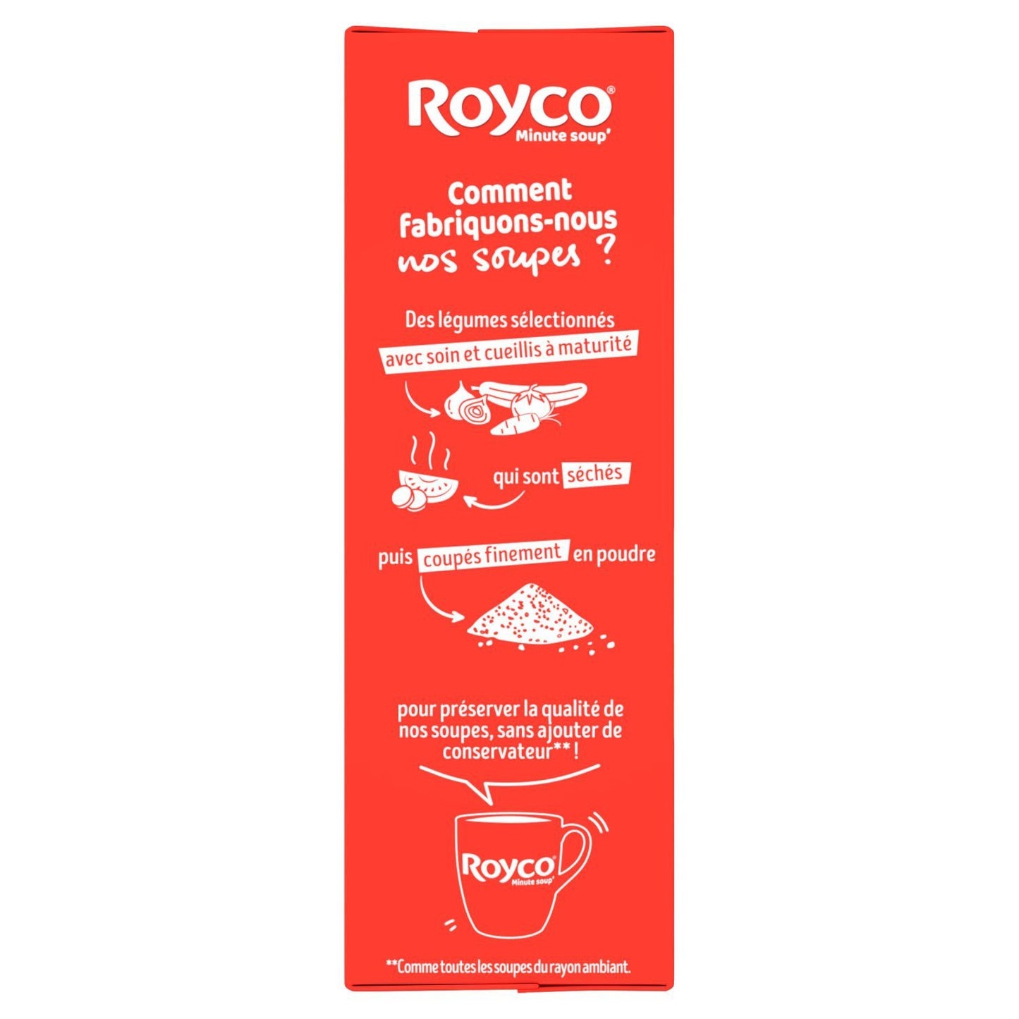 ROYCO Dehydrierte Suppe mit 10 Gemüsesorten und Croutons
