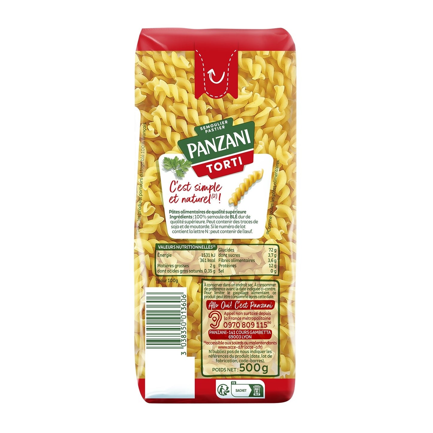 PANZANI Torti Pasta