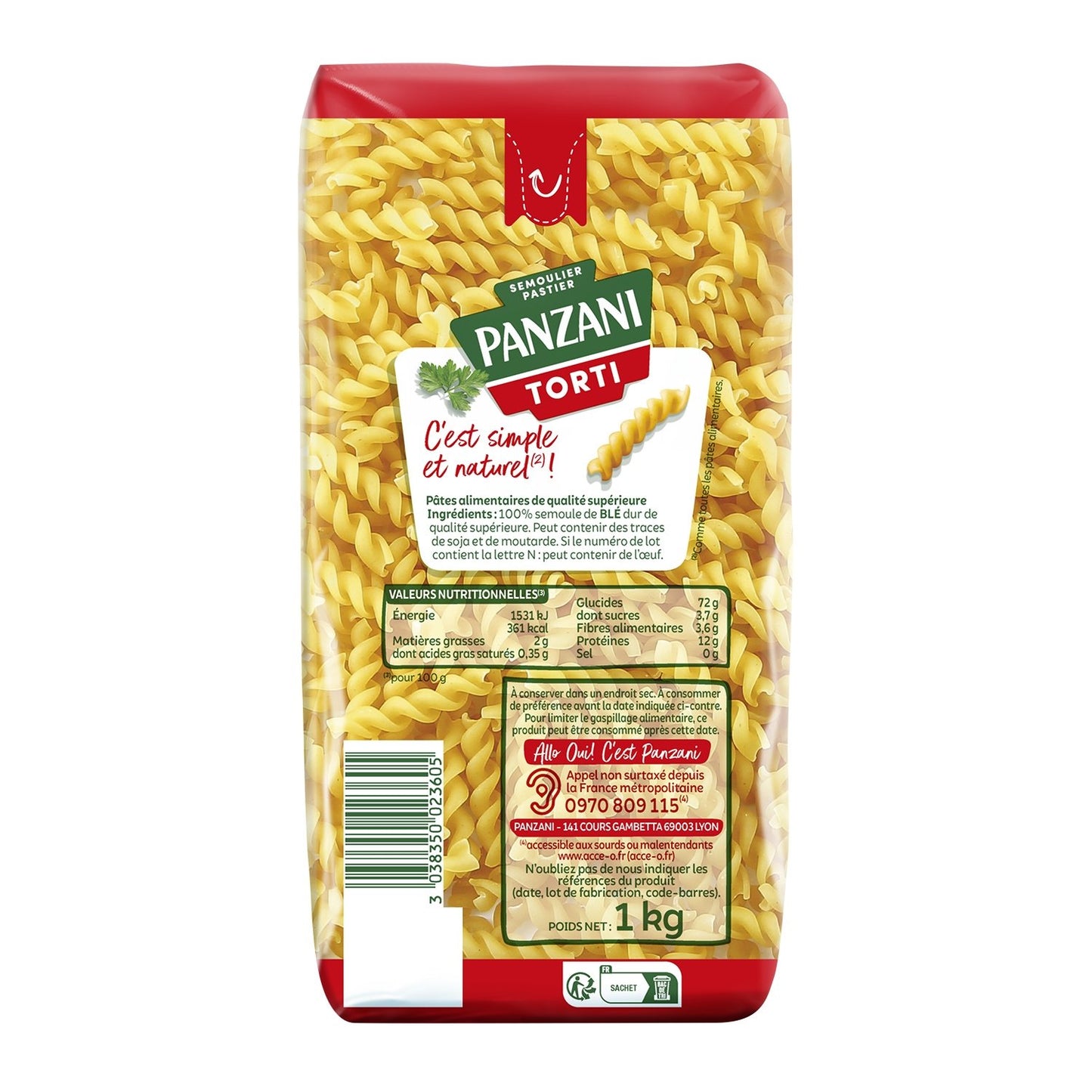 PANZANI Torti Pasta